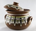 Bulgarian pottery - a dish in the national style Royalty Free Stock Photo