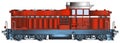 Bulgarian rusty diesel locomotive serie 55-00 used by BDZ