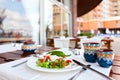 Bulgarian salad and dishes Royalty Free Stock Photo