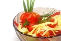 Bulgarian salad isolated Royalty Free Stock Photo