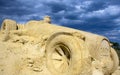 Bulgarian sand sculpture school. Royalty Free Stock Photo