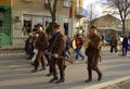 Bulgarian soldiers at carnival procession