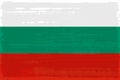 Bulgarian tricolor flag icon with grunge texture. Royalty Free Stock Photo