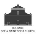 Bulgary, Sofia, Saint Sofia Church travel landmark vector illustration