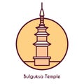 bulguksa temple. Vector illustration decorative design