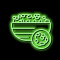 bulgur groat neon glow icon illustration