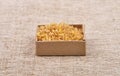 Bulgur on linen Royalty Free Stock Photo