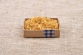 Bulgur on linen Royalty Free Stock Photo