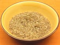 Bulgur wheat groats in a bowl of ceramic