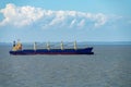 Bulk carrier cargo ship at anchor off Argentina Royalty Free Stock Photo