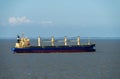 Bulk carrier cargo ship Jaunty Jenny at anchor off Argentina Royalty Free Stock Photo