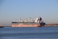 Bulk carrier GISELA OLDENDORFF leaving the port of Rotterdam at the Maasvlakte heading north Sea