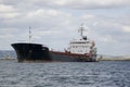 Bulk carrier ship at anchor Royalty Free Stock Photo