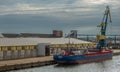 Bulk Carrier vessel Eems Star in port of Wismar, Germany Royalty Free Stock Photo