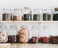 Bulk foods storage at low zero waste lifestyle