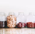 Bulk foods storage at low zero waste lifestyle Royalty Free Stock Photo