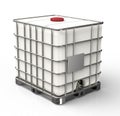Bulk liquid container isolated on a white background