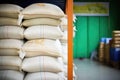 bulk rice storage in fabric sacks