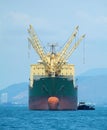 Bulk ship at anchor Royalty Free Stock Photo