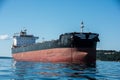 Bulker at anchor in Elliott Bay Royalty Free Stock Photo