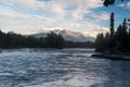 Bulkley river and Hudson Bay mountains Royalty Free Stock Photo