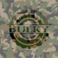 Bulky camo emblem. Vector Illustration. Detailed