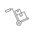 Bulky delivery line icon concept. Bulky delivery vector linear illustration, symbol, sign Royalty Free Stock Photo