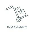 Bulky delivery vector line icon, linear concept, outline sign, symbol