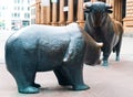 Bull and bear frankfurt monument statue
