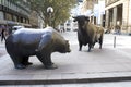 The Bull & Bear Statues Royalty Free Stock Photo