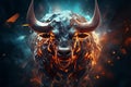 Bull Beautiful Unique Illustration. Generative AI