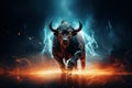 Bull Beautiful Unique Illustration. Generative AI