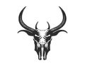 Bull Buffalo Longhorn Skull Vintage logo design inspiration