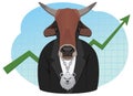 Bull businessman