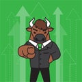 Bull character design.stock concept.