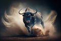 bull, charging ahead with determination and drive