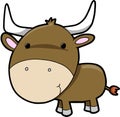 Bull cow cattle Vector Royalty Free Stock Photo