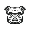 Bulldog head logo silhouette ClipArt