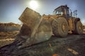 Bull Dozer on a constructions site Royalty Free Stock Photo