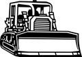 Bull Dozer Illustration Royalty Free Stock Photo