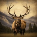 Bull Elk Royalty Free Stock Photo