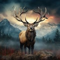 Bull Elk Royalty Free Stock Photo