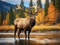 Bull Elk Cervus canadensis Royalty Free Stock Photo