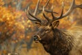 Bull elk head Ai photo