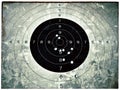 Bull eye target with bullet hole Royalty Free Stock Photo