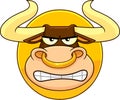 Bull Face Cartoon Character Symbol 2021 Year Of The Ox