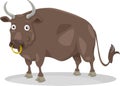 Bull farm animal cartoon illustration