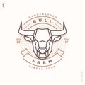 Bull farm linear logo