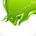 Bull frame. Business and finance symbol