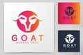 bull, goat, horn logo Designs Inspiration Isolated on White Background Royalty Free Stock Photo